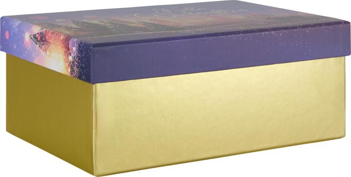 Produktbild Idena Geschenkboxen Weihnachten lila M: 19x8x13 L: 23x9x15cm 2 Stück (Geschenkbox, 2 x)