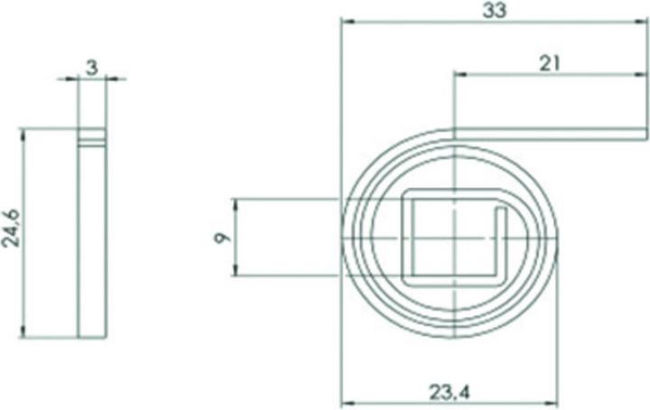 Actual product image KFV Drückerhochhaltefeder DZS (1 pcs.)