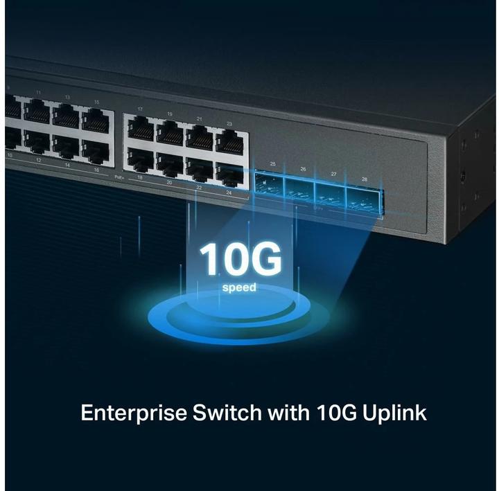 Actual product image TP-Link PoE+ Switch TL-SG3428XPP-M2 (28 Ports)