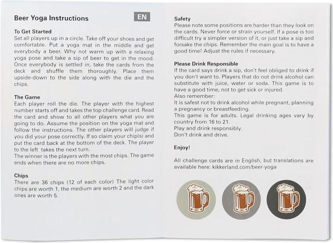 Produktbild Kikkerland Beer Yoga (Englisch)
