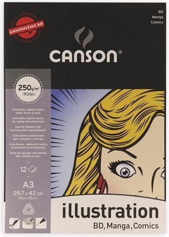 Image du produit Canson BLOC A DESSIN SKIZZEN PAPIER ILLUSTR.A4 250g 12BL (A4)