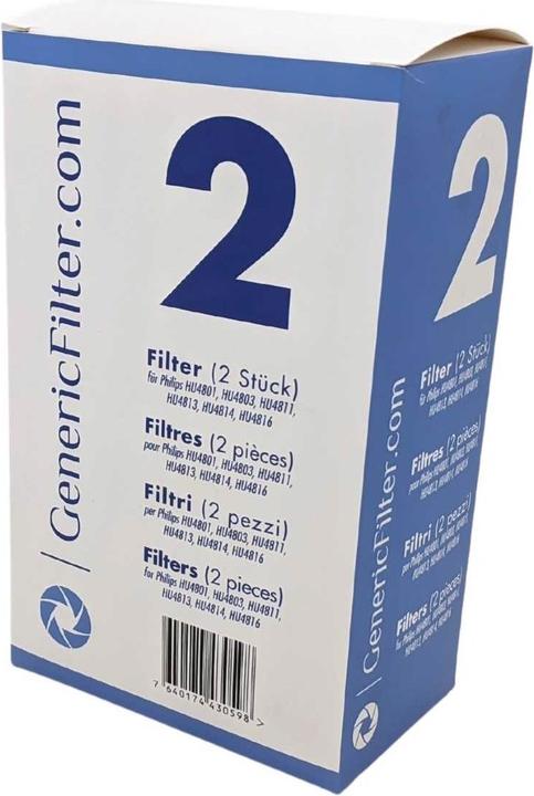 Image du produit GenericFilter Filtre pour Philips Humidificateur d'air (2 x)