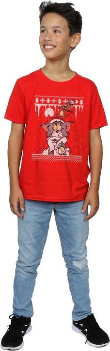Actual product image Tom & Jerry Boys Christmas Fair Isle T-Shirt (140, 146)