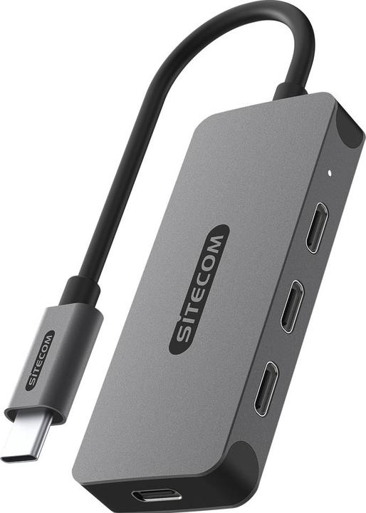Sitecom CN-5015 USB-C naar 4xUSB-C 10GbpsPD hub (USB-C, 4 Havens)
