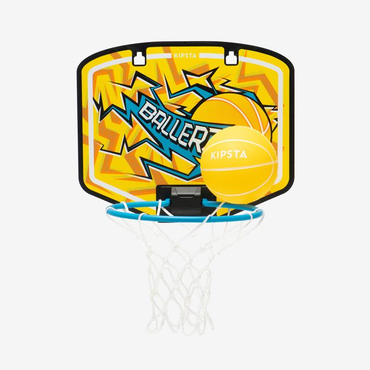 Kipsta Panier de basket miniature - SK100 jaune/bleu