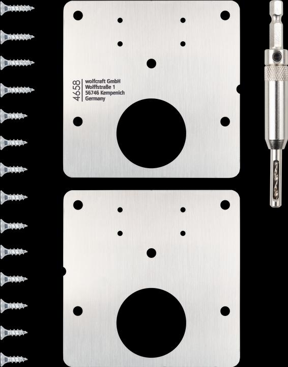 Produktbild wolfcraft wolfcraft 1 Rep.Montageplattenset f. Topfscharnier
