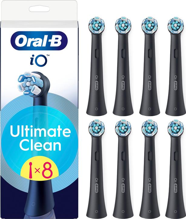 Actual product image Oral-B Oral B - iO Series Ultimate Clean Black Replacement Brush Heads - Black - 8 count (8 x)