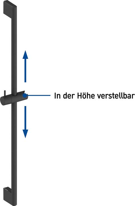 Actual product image Duravit Shower rail 700mm black matt