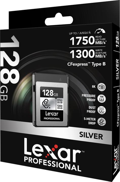 Actual product image Lexar Professional Silver Series (128 GB, CFexpress type B)