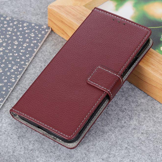 Actual product image MU Classic Litchi Leather Bookcover II Series (LG V50 ThinQ)