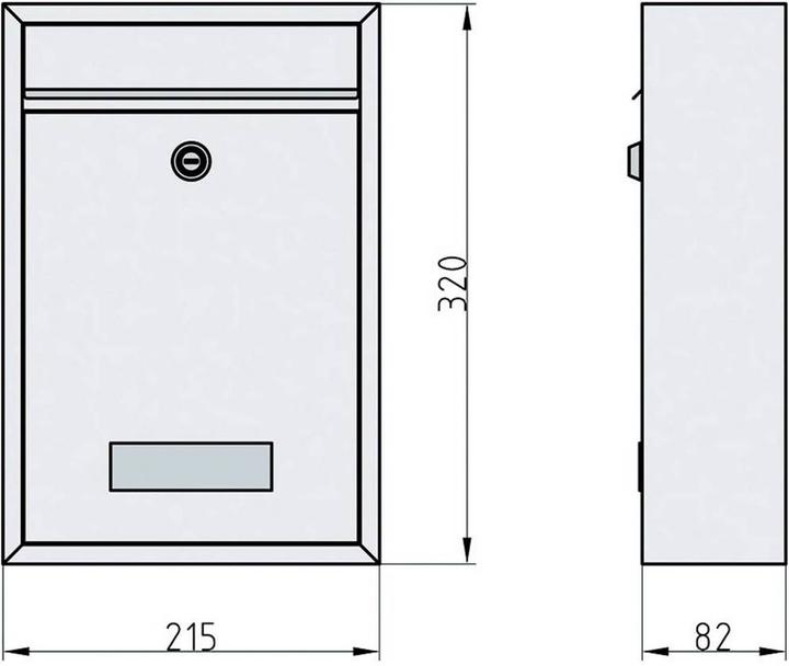 Actual product image BASI Mailbox BK 100M matt white