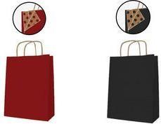 Actual product image Agipa Paper carrier bag - made of kraft paper, small, red (1 Piece)