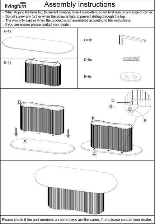 Actual product image Livingfurn Seville (110 x 250 cm)