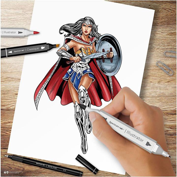 Image du produit Creativ Company Hobby-Set Illustration Héros de bande dessinée Wonder Woman Set de couleurs