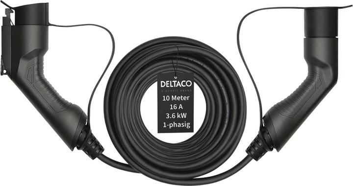 Immagine prodotto Deltaco Cavo da tipo 2 a tipo 1 (Tipo 2, 3.60 kW, 16 A, 10 m)