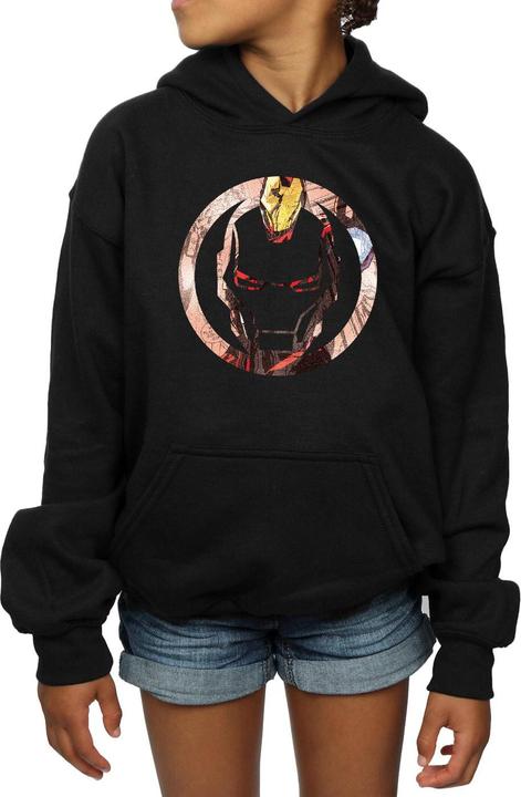Produktbild Iron Man Montage Symbol Kapuzenpullover Mädchen (152, 158)