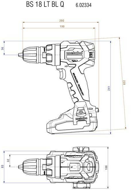 Produktbild Metabo BS 18 LT BL (Akkubetrieb)