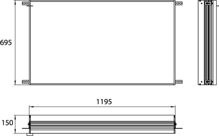 Actual product image Emco asis evo mounting frame for illuminated mirror cabinet 939707016 and 939708016