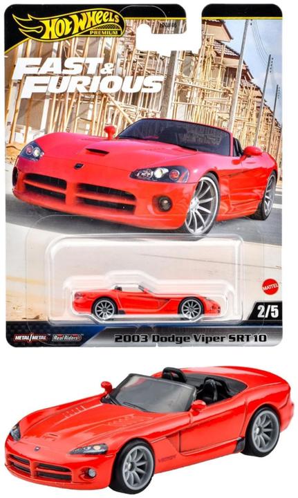 Actual product image Hot Wheels Premium - Fast & Furious 2003 Dodge Viper SRT10 για 3+ ετών JBL85