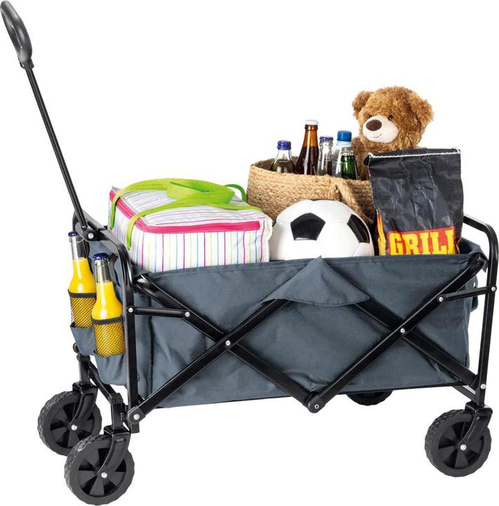 Easymaxx Klappbarer Bollerwagen, Grau