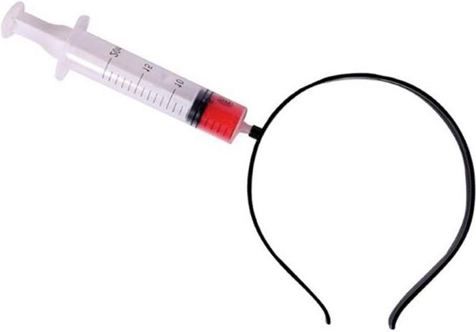 Immagine prodotto PhoneLook Fascia per capelli Travestimento spaventoso con siringa di sangue finto