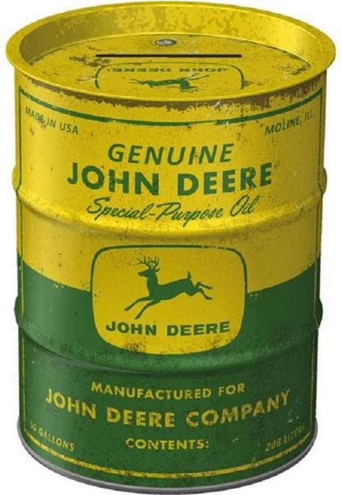 Nostalgic-Art Merchandising Spardose Genuine John Deere Schriftzug (12 x 9 x 9 cm)