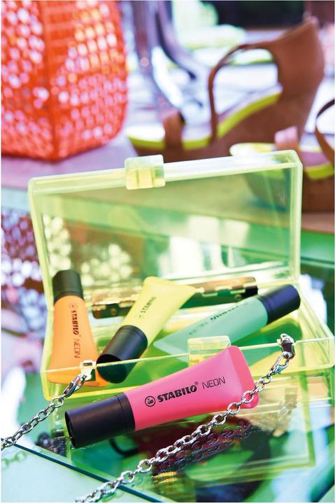 Produktbild STABILO NEON Textmarker (Gelb, Grün, Orange, Pink, 5 mm, 4 x)