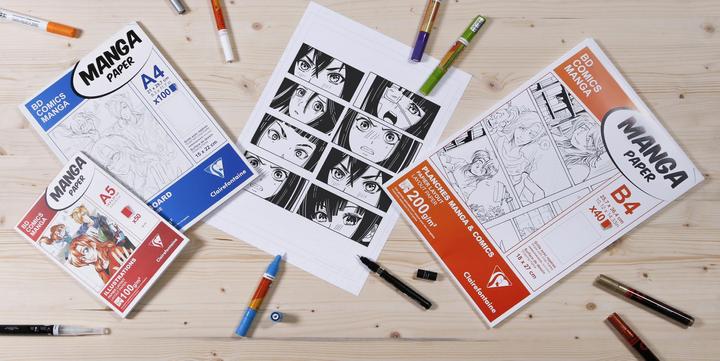 Actual product image Clairefontaine Drawing Pad Manga Paper Manga and Comic (A4)