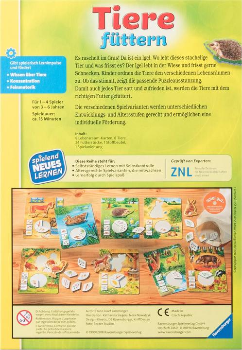 Produktbild Ravensburger Lernspiel Tiere füttern (Deutsch)