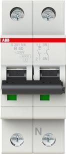 Immagine prodotto ABB S201-B40NA Interruttore automatico B-Char.,6kA,40A,1P,+NA S201-B40NA