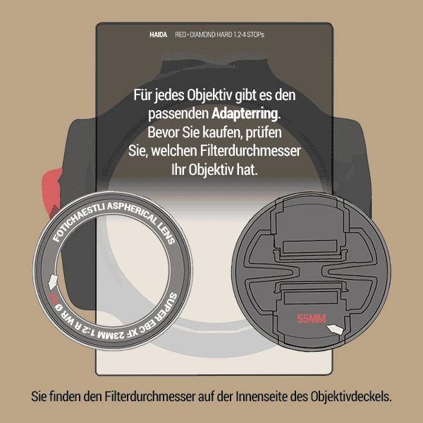 Produktbild Haida Objektivadapter 55mm zu Filter Halter M10 (Obektivfilter Halter, 55 mm)