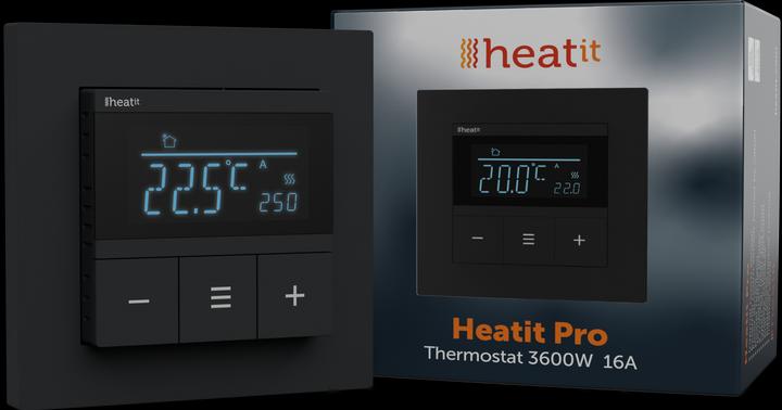 Actual product image Heatit Pro Thermostat (Black Matt)