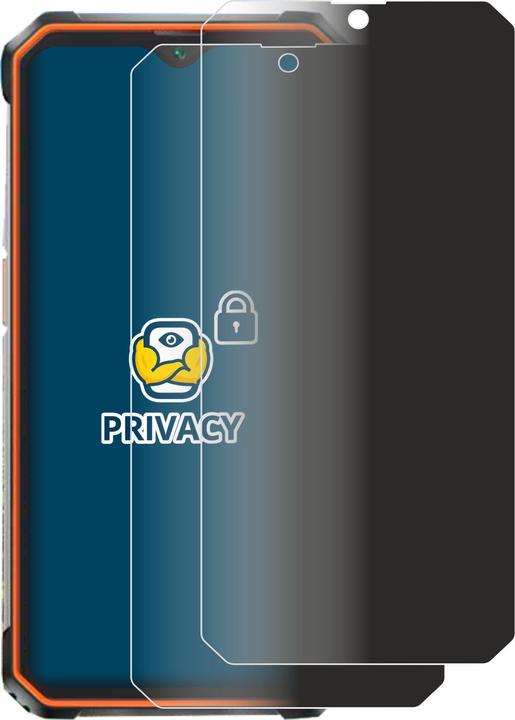 Productafbeelding BROTECT Anti-spionnetje privacyfolie Beschermfolie tegen blauw licht (2 Stuk, Blackview BV9200)
