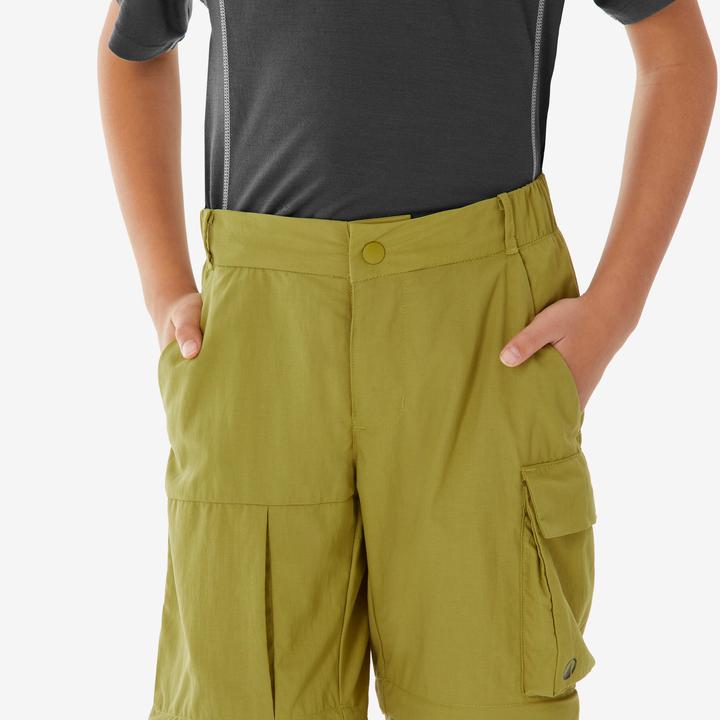 Image du produit Quechua Pantalon modulable de randonnée enfant 7-15 ans, MH500 khaki jaune (10, 11, 12)