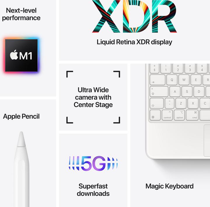 Image du produit Apple iPad Pro 2021 (5. Gen) (5G, 12.90", 128 Go, Space grey)