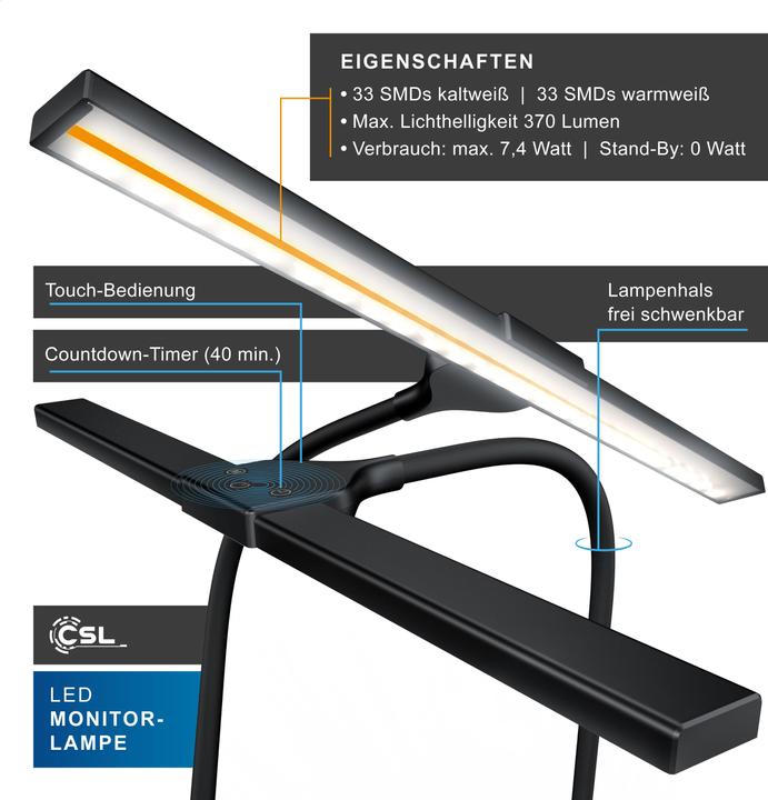 Produktbild CSL Monitorlampe