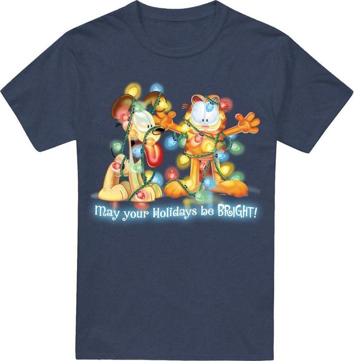Actual product image Garfield Unisex Adult Bright Holidays T-Shirt (M)