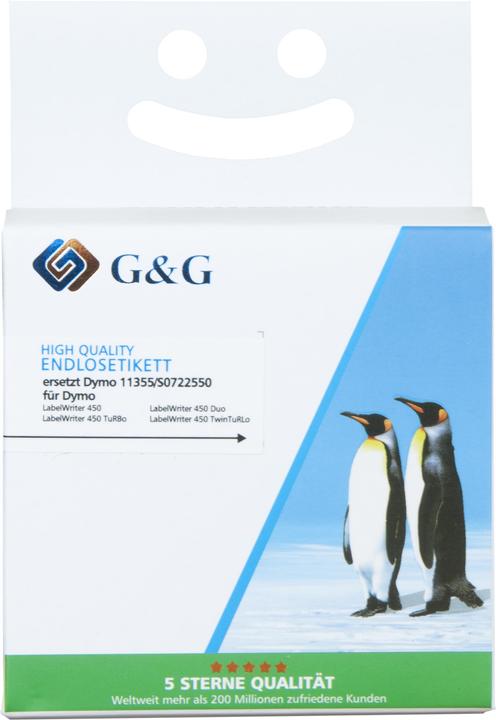 Produktbild Rollenetiketten passend für Dymo schwarz auf weiss, Grösse mm: 19 x 51, Ersetzt: 11355/S0722550