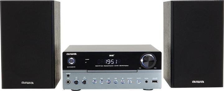 Produktbild Aiwa MSBTU-700 mikrojärjestelmä, hopea (Bluetooth, CD Player, 1x 25 W)