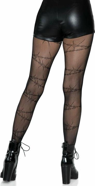 Image du produit Leg Avenue Collants résille avec aspect fil de fer barbelé (Taille unique)
