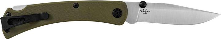 Actual product image Buck 110 SLIM PRO TRX, green, S30V steel, stainless, Back Lock, G10 handle, Tip Up pocket clip (9.50 cm)