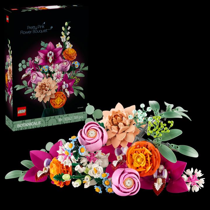 Produktbild LEGO Schöner Rosafarbener Blumenstrauss (10342, LEGO Botanical, LEGO Icons)