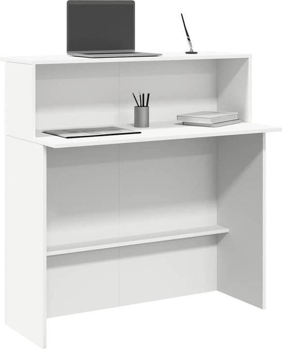 Produktbild VidaXL Empfangstheke Weiss 100x50x103,5 cm Holzwerkstoff Empfangstresen