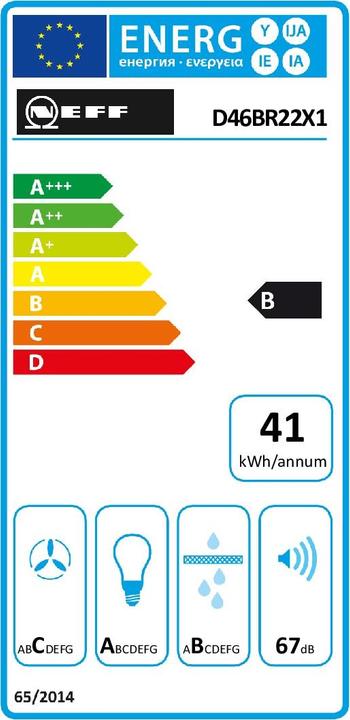 Energie-Label Neff D46BR22X1 (Flachschirmhaube)