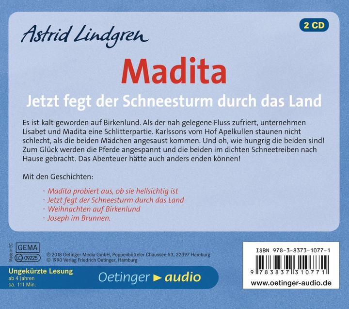 Produktbild Madita (CSC creative sound conception|Astrid Lindgren|Ilon Wikland|Frank Gustavus|Ursula Illert|Anna-Liese Kornitzky, CSC creative sound conception|Astrid Lindgren|Ilon Wikland|Frank Gustavus|Ursula Illert, Deutsch)