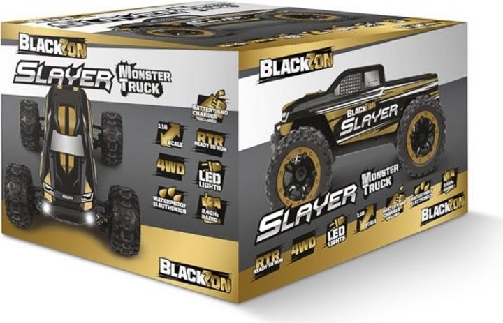 Immagine prodotto Blackzon Slayer MT 1/16 4WD Electric Monster Truck - Oro (RTR pronto all'uso)