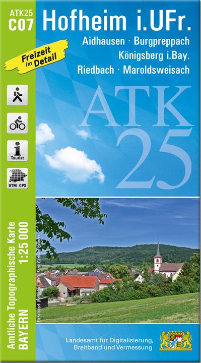 Actual product image ATK25-C07 Hofheim i.UFr. (Official topographic map 1:25000)