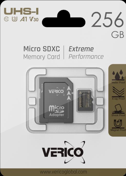 Verico 256GB microSD C10 UHS-1 Speicherkarte ( inkl. Adapter ) (256 GB, microSD, U1)