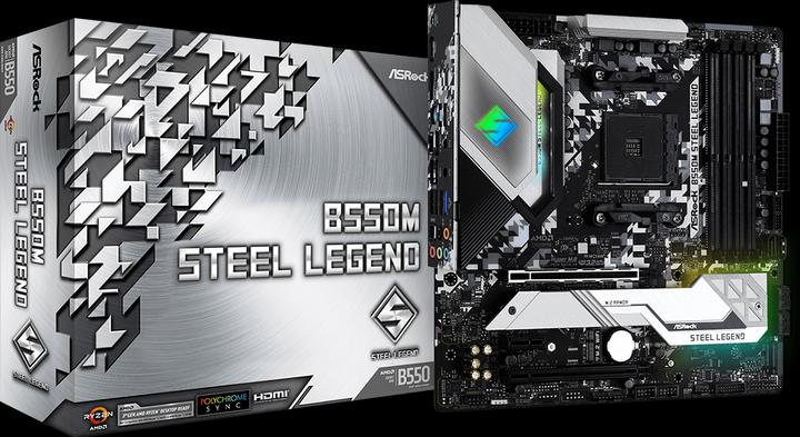 AsRock B550M Steel Legend (AM4, AMD B550, mATX)