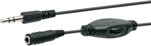 Produktbild Schwaiger Klinkenstecker > Klinkenbuchse mit Lautstärkeregelung (3 m, 3.5mm Klinke (AUX))